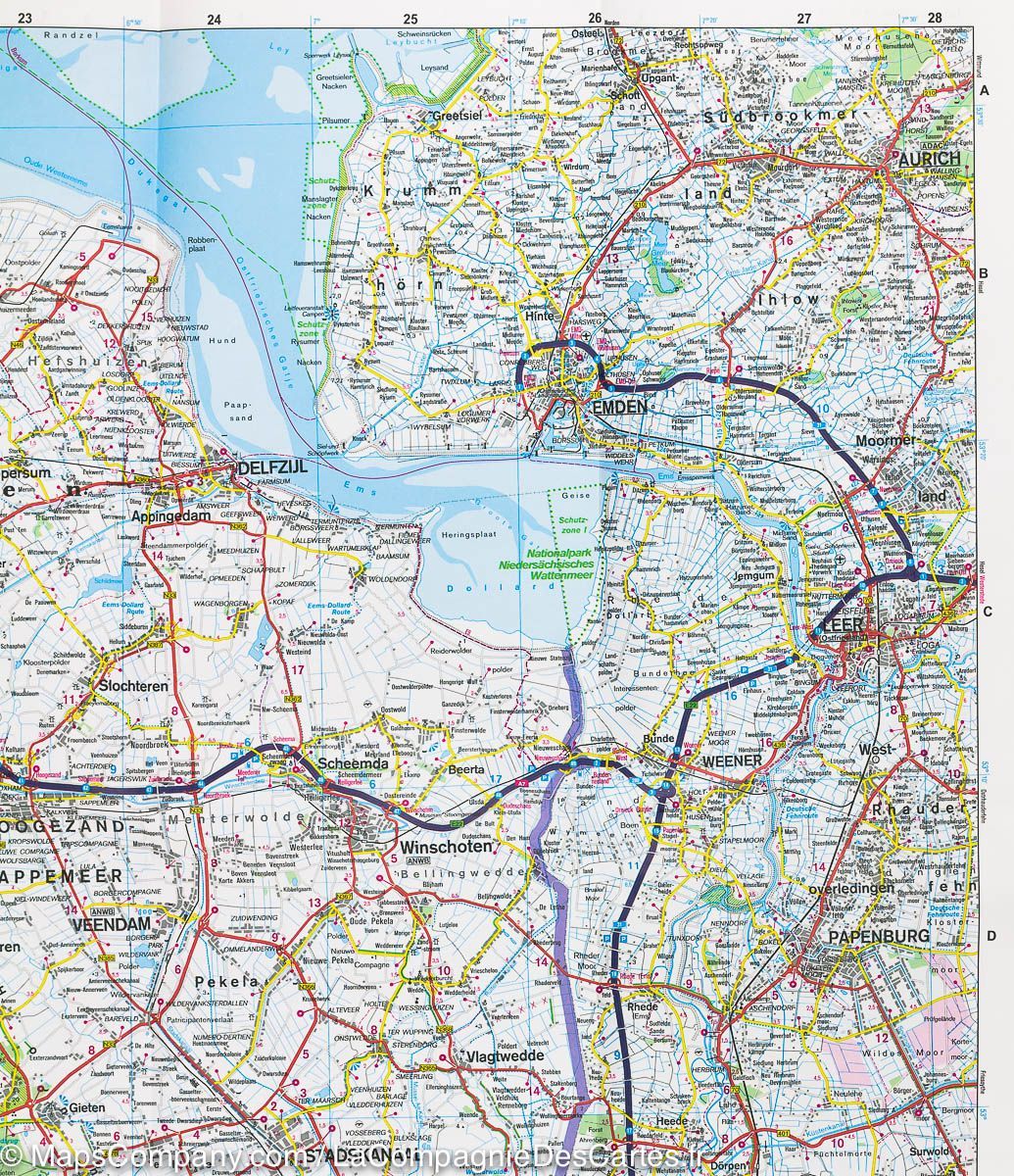Road map - Netherlands | Hallwag – La Compagnie des Cartes