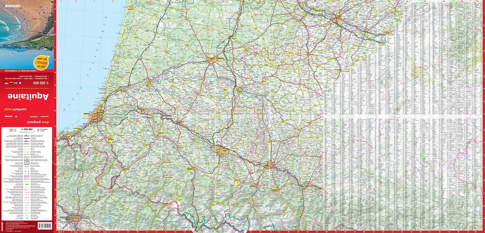 Carte routière plastifiée - Aquitaine | Express Map carte pliée Express Map 