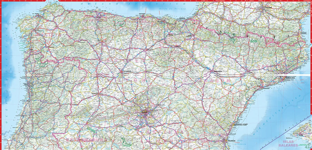 Carte routière plastifiée - Espagne, Portugal | Express Map carte pliée Express Map 