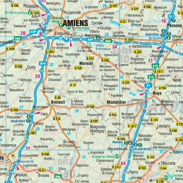 Laminated Road Map - France  Borch Map – MapsCompany - Travel and hiking  maps