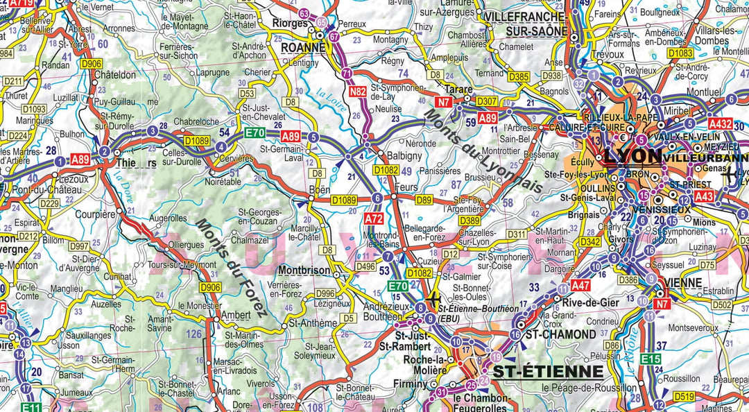 Laminated Road Map - France | Express Map