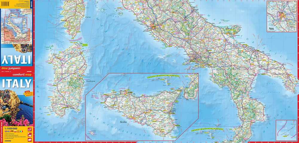 Carte routière plastifiée - Italie | Express Map carte pliée Express Map 