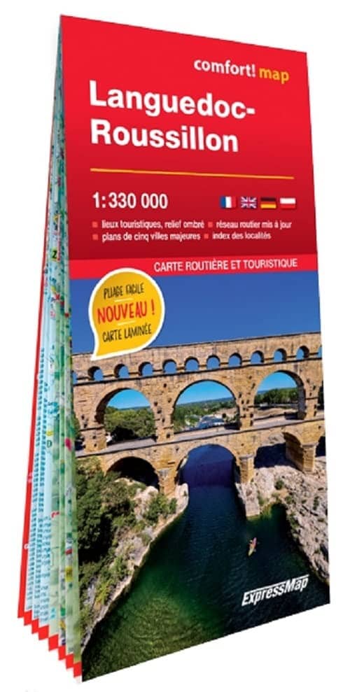 Carte routière plastifiée - Languedoc-Roussillon | Express Map carte pliée Express Map 