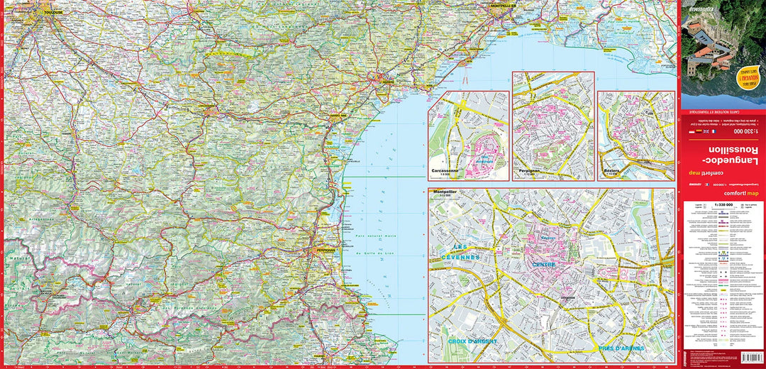 Carte routière plastifiée - Languedoc-Roussillon | Express Map carte pliée Express Map 