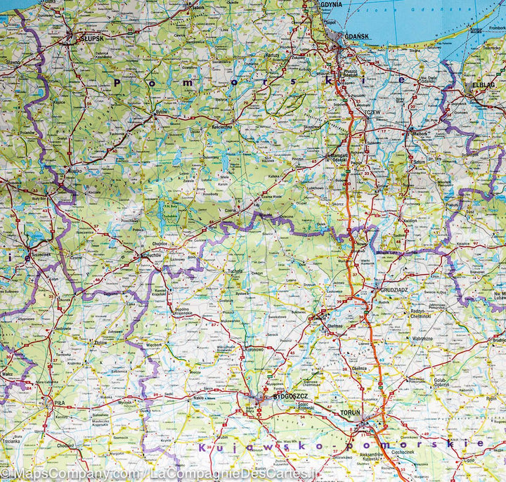 Carte routière - Pologne au 1/500,000 | Freytag & Berndt carte pliée Freytag & Berndt 