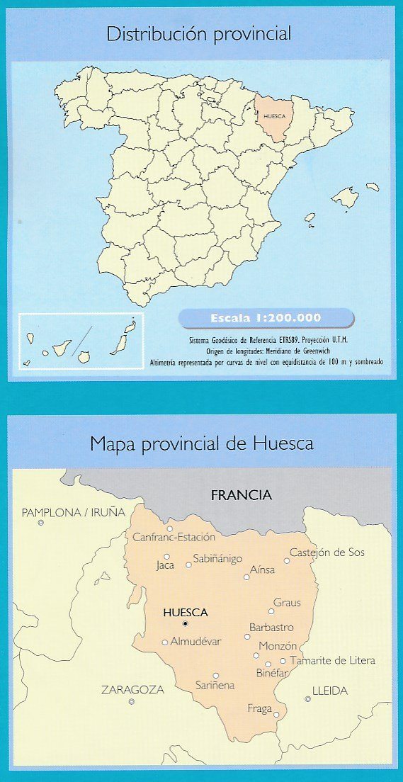 Carte routière provinciale - Huesca (Aragon, Espagne), n° 22 | CNIG carte pliée CNIG 