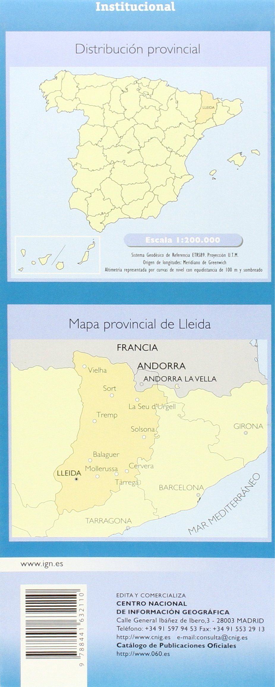Carte routière provinciale - Lleida (Catalogne), n° 28 | CNIG carte pliée CNIG 