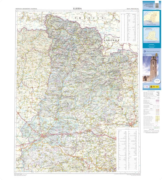 Carte routière provinciale - Lleida (Catalogne), n° 28 | CNIG carte pliée CNIG 