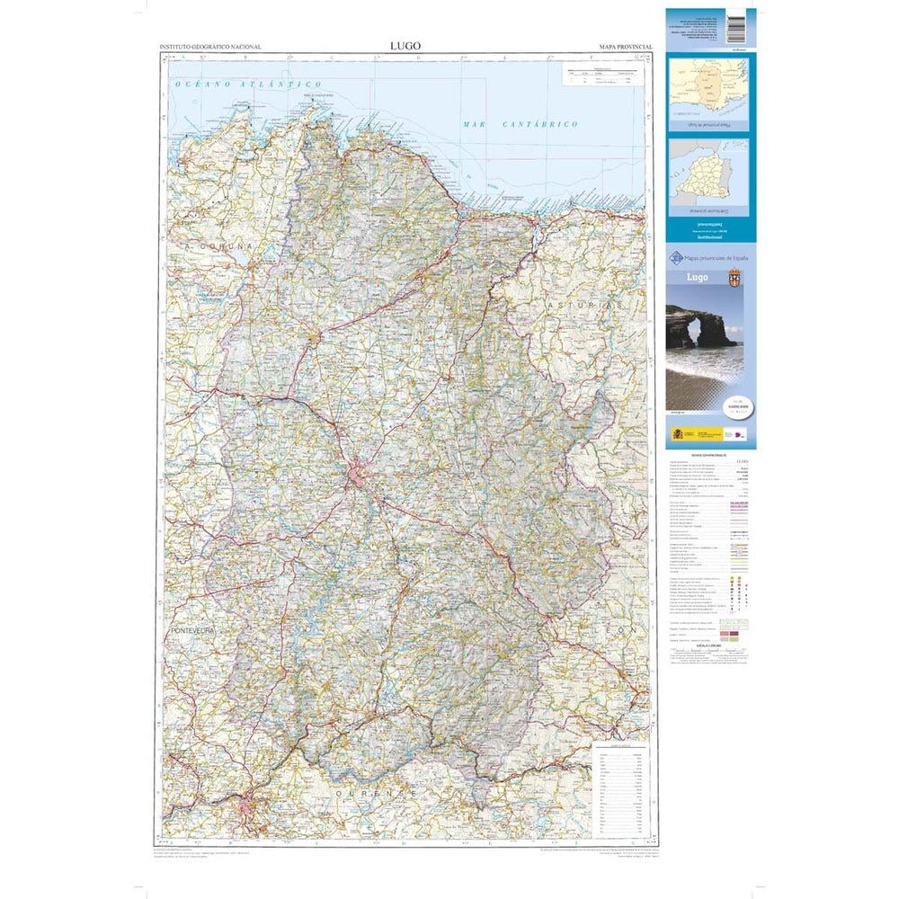 Carte routière provinciale n° 29 - Lugo (Galice, Espagne) | CNIG carte pliée CNIG 