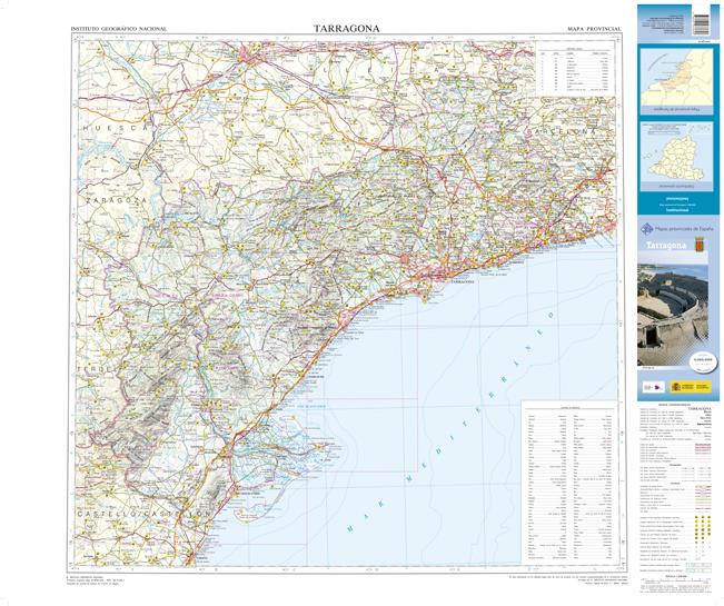 Carte routière provinciale - Tarragone (Catalogne), n° 42 | CNIG carte pliée CNIG 