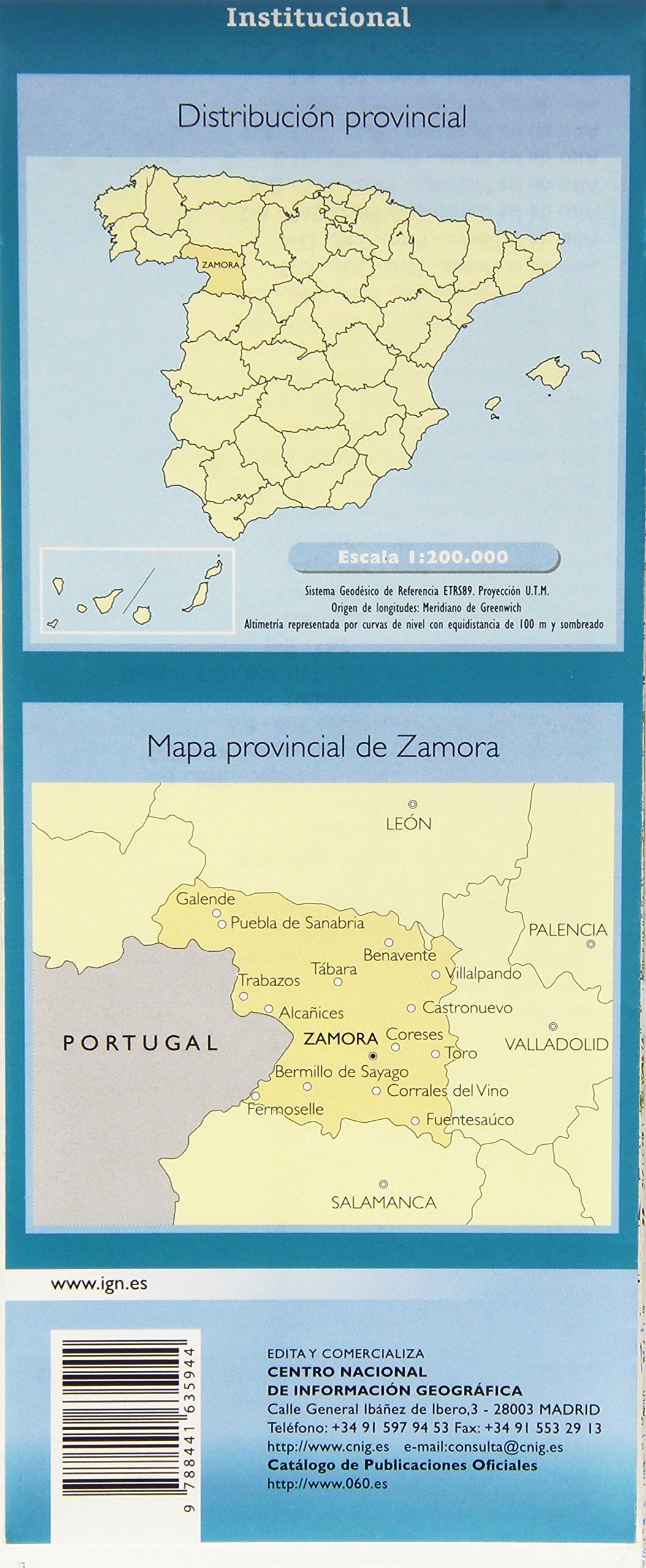 Carte routière provinciale - Zamora (Castille-et-Leon, Espagne), n° 47 | CNIG carte pliée CNIG 