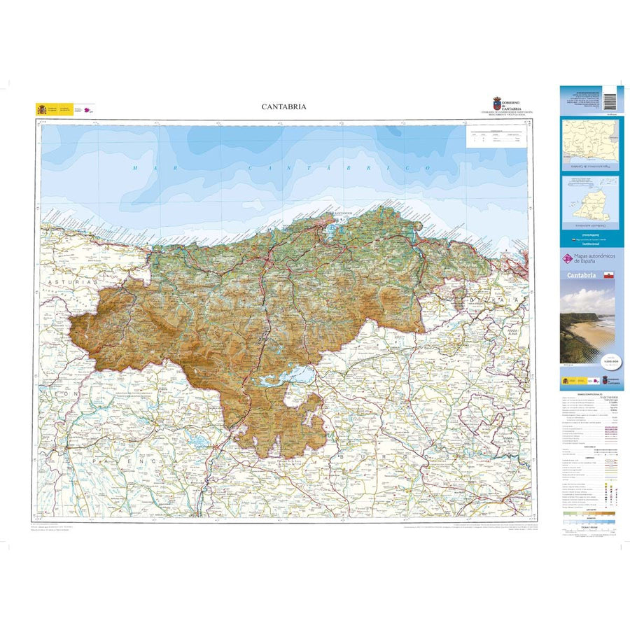 Carte routière régionale - Cantabrie, n° 4 | CNIG carte pliée CNIG 