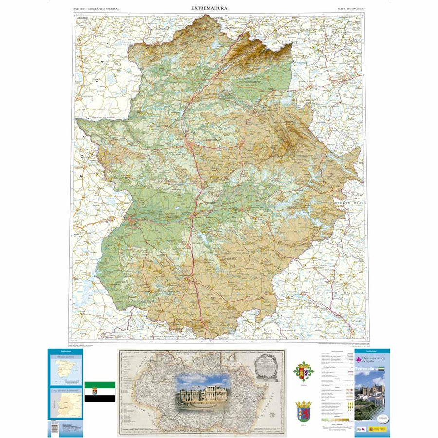 Carte routière régionale - Estrémadure, n° 9 | CNIG carte pliée CNIG 