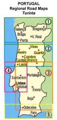 Carte routière régionale n° 4 - Côte de Lisbonne | Turinta carte pliée Turinta 