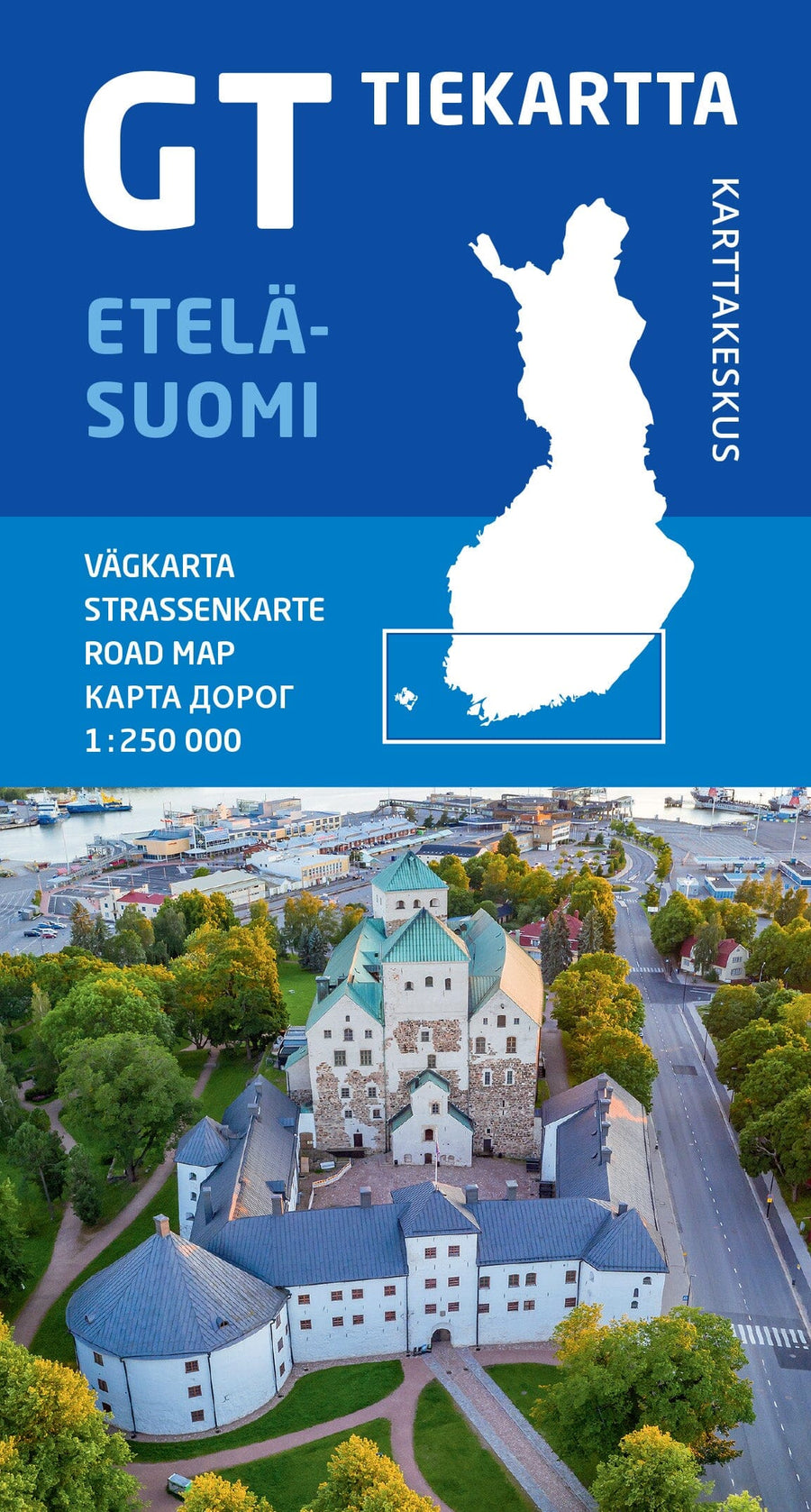 Carte routière régionale n° 4 - Finlande Sud, Etelä-Suomi | Karttakeskus carte pliée Karttakeskus 