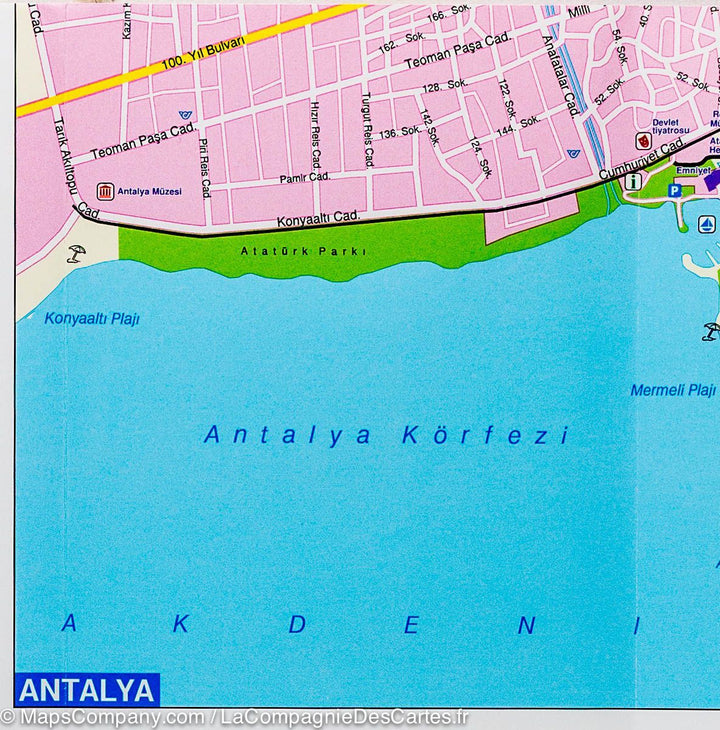 Carte routière de la Riviera Turque (Antalya, Side, Alanya) | Freytag &#038; Berndt - La Compagnie des Cartes