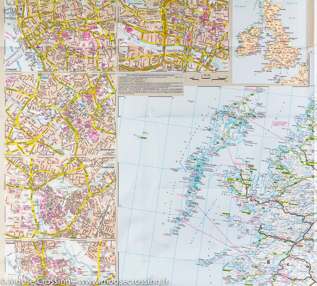 Carte routière - Royaume-Uni & Irlande | IGN carte pliée IGN 