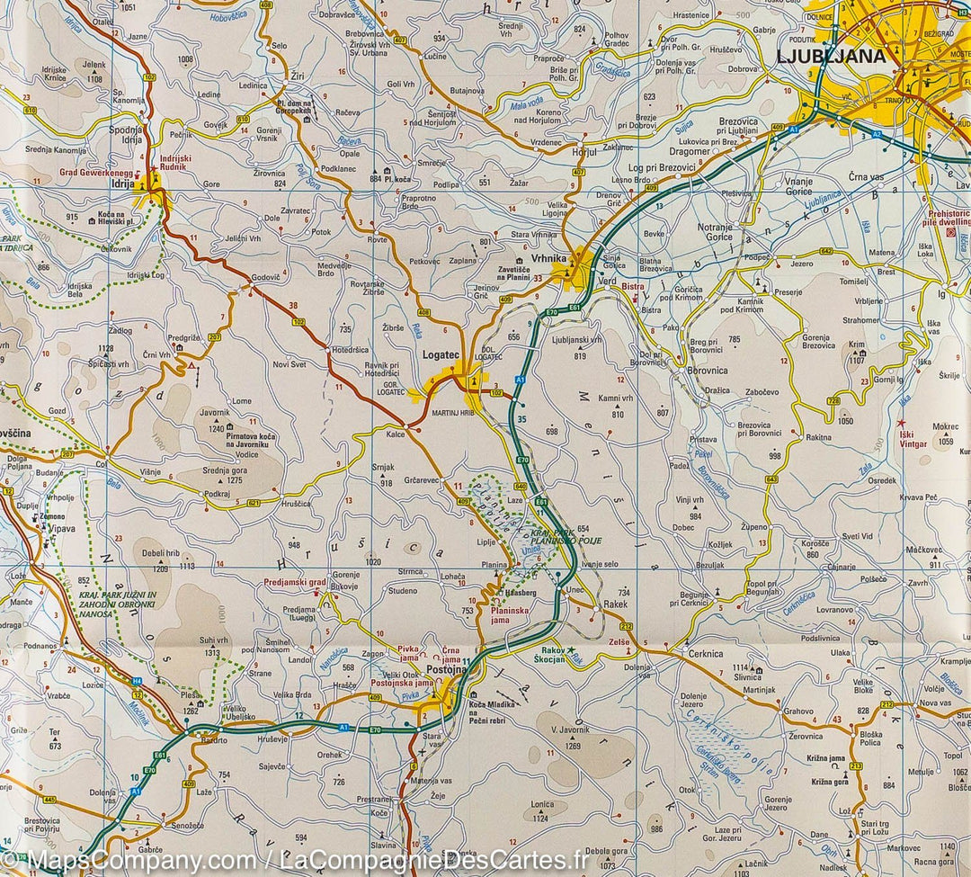 Carte routière de la Slovénie | Reise Know How - La Compagnie des Cartes