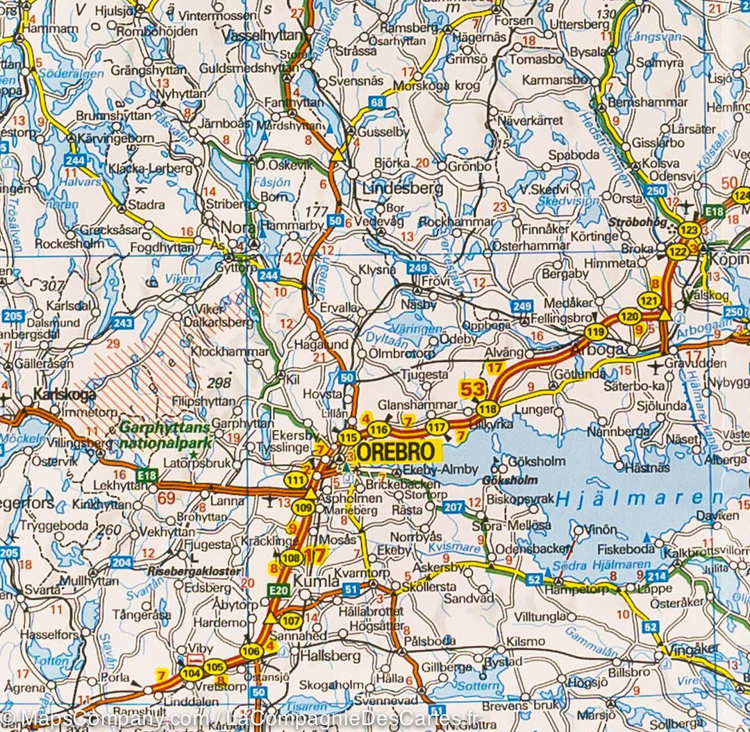 Carte routière - Suède | Kümmerly & Frey carte pliée Kümmerly & Frey 