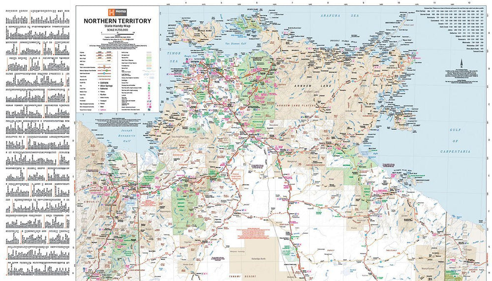 Carte routière - Territoire du Nord (Australie) | Hema Maps - Handy map carte pliée Hema Maps 