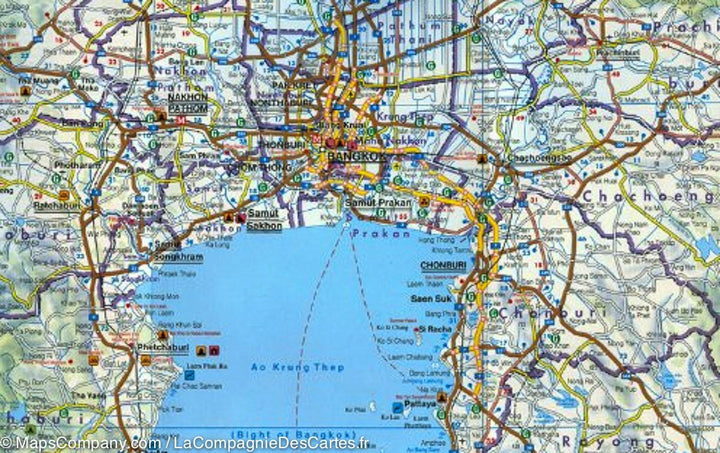 Carte routière de la Thailande | Freytag &#038; Berndt - La Compagnie des Cartes