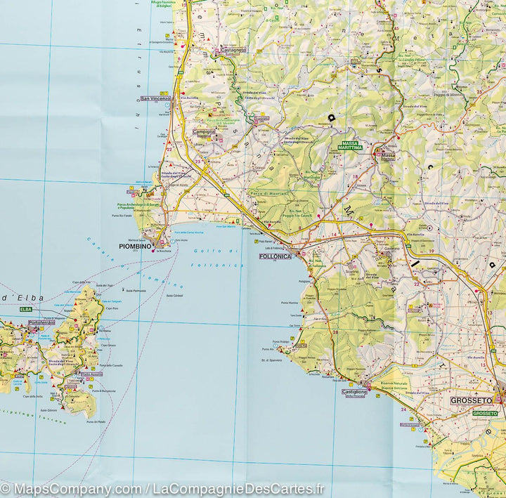 Carte routière - Toscane Sud | Freytag & Berndt carte pliée Freytag & Berndt 
