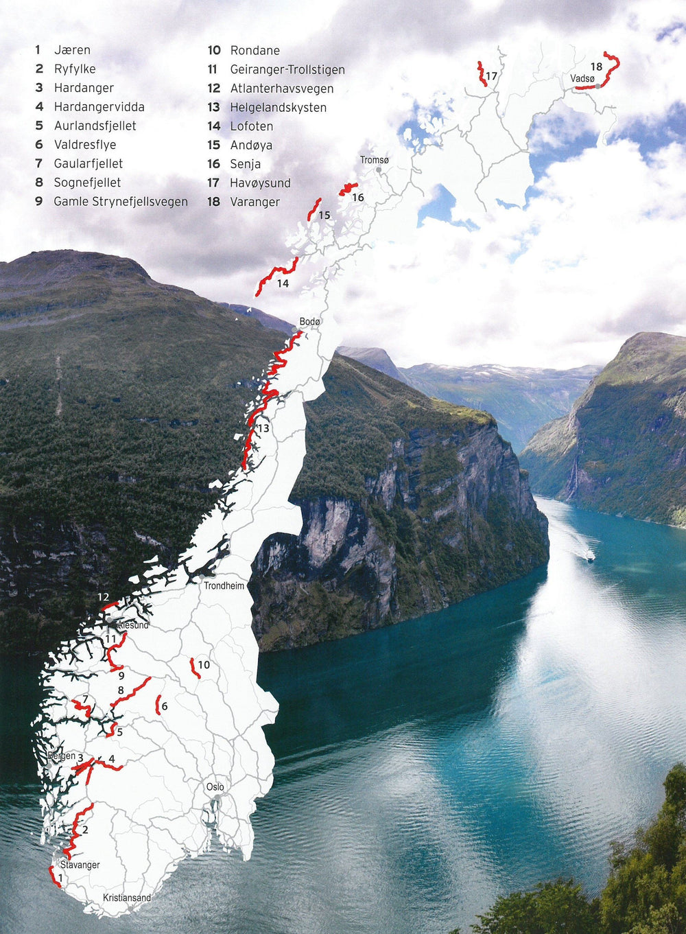 Carte routière touristique n° 08 - Sognefjellett (Norvège) | Nordeca carte pliée Nordeca 