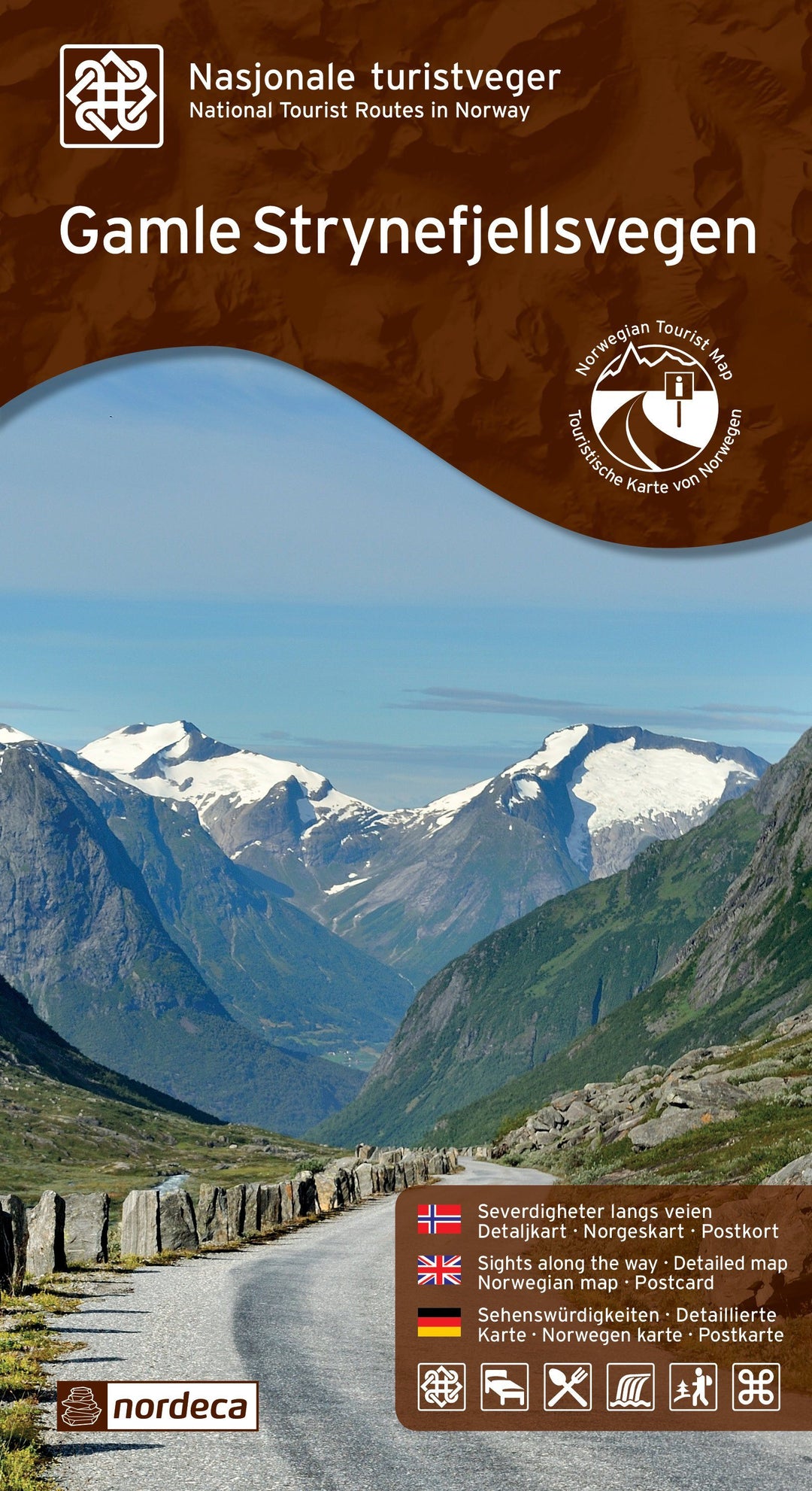 Carte routière touristique n° 09 - Gamle Strynefjellsvegen (Norvège) | Nordeca carte pliée Nordeca 