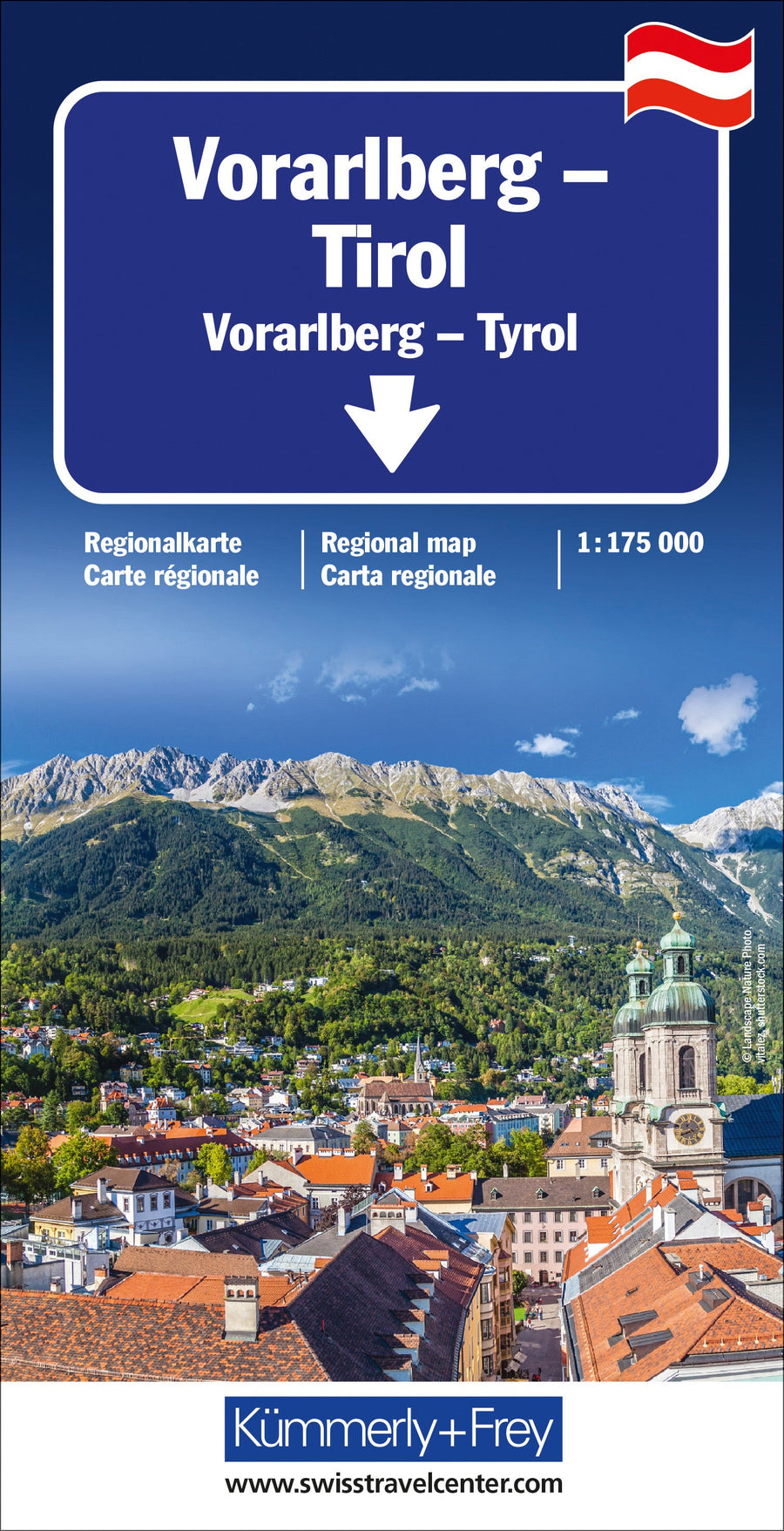 Carte routière - Vorarlberg & Tirol | Kümmerly & Frey carte pliée Kümmerly & Frey 
