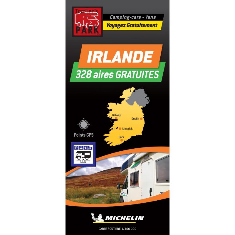 Carte spéciale camping-car - Irlande (aires & parkings gratuits) | Michelin carte pliée Michelin 