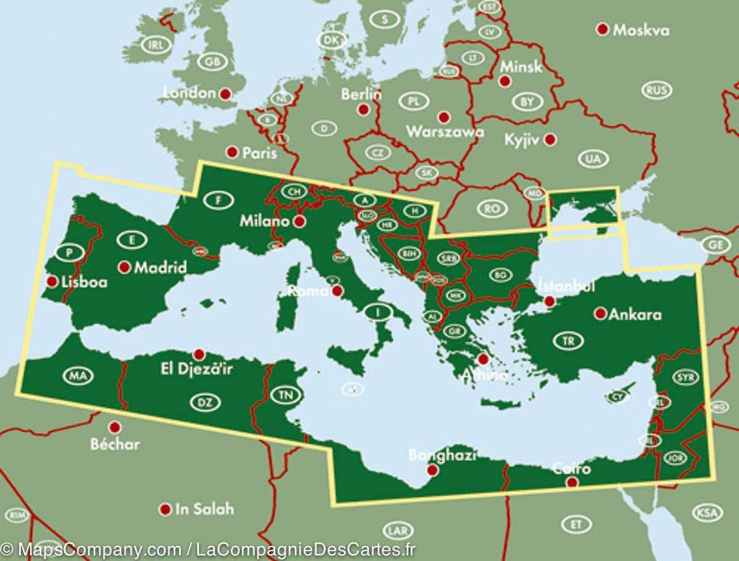 Carte spéciale - Croisières en Méditerranée | Freytag & Berndt carte pliée Freytag & Berndt 
