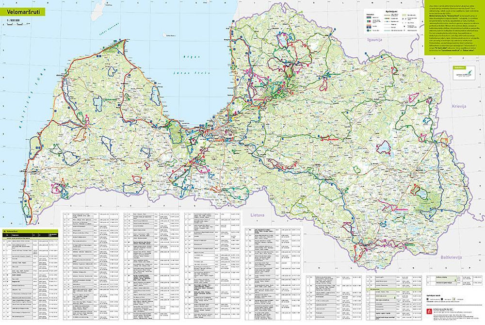 Carte spéciale cyclisme - Lettonie (en letton) | Jana Seta carte pliée Jana Seta 