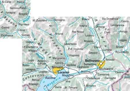 MTB Special Map # WKM.13 - Locarno, Bellinzone (Switzerland) | Hallwag ...