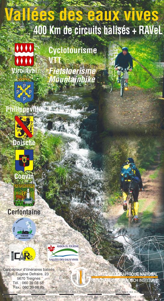 Carte spéciale VTT - Vallées des eaux vives (Belgique) | NGI carte pliée IGN Belgique 