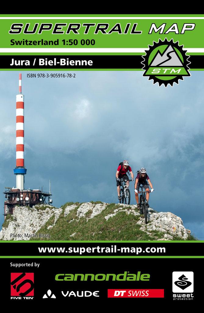 Carte Supertrail - Jura, Biel-Bienne | Supertrail Map carte pliée Supertrail Map 