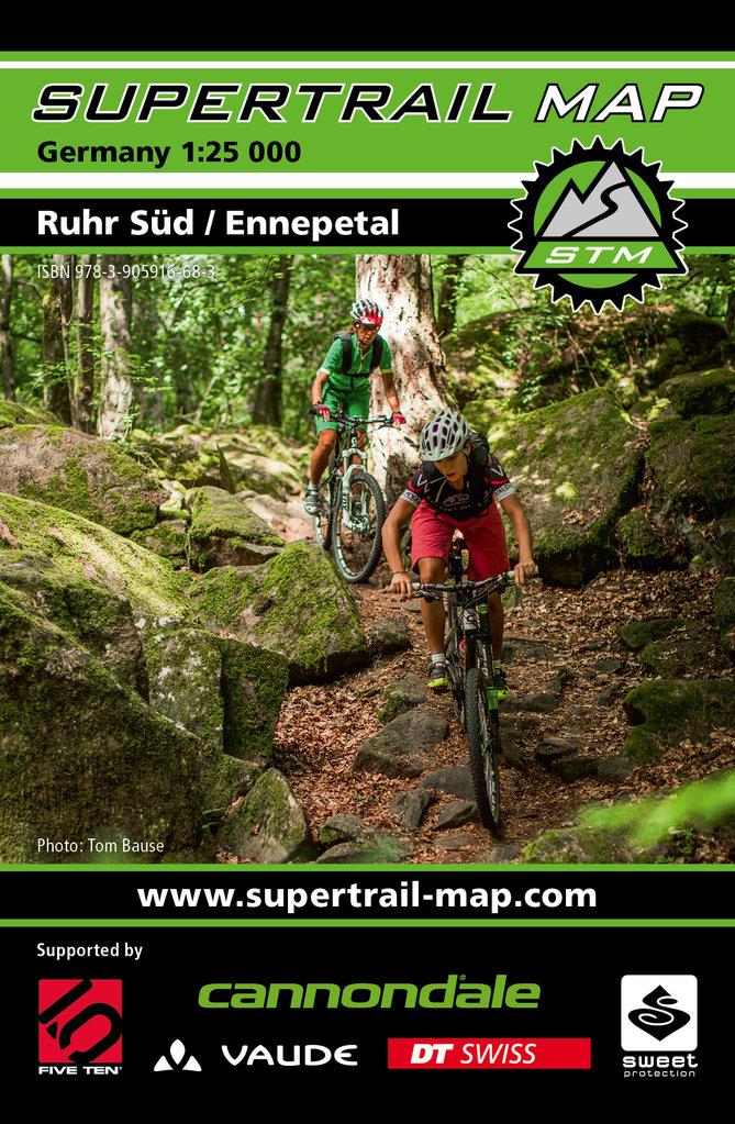 Carte Supertrail - Ruhr Sud, Ennepetal (Rhénanie-du-Nord-Westphalie) | Supertrail Map carte pliée Supertrail Map 