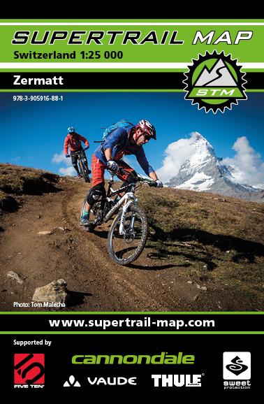 Carte Supertrail - Zermatt | Supertrail Map carte pliée Supertrail Map 