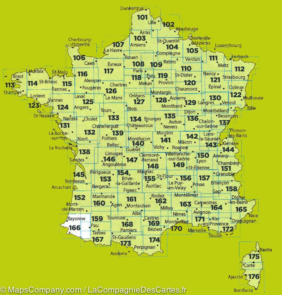 Carte TOP 100 n° 132 - Cholet, Niort & Marais Poitevin | IGN carte pliée IGN 
