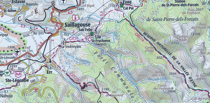 Carte TOP 25 n° 2250 ET - Bourg Madame, Mont-Louis & Col de la Perche | IGN - La Compagnie des Cartes