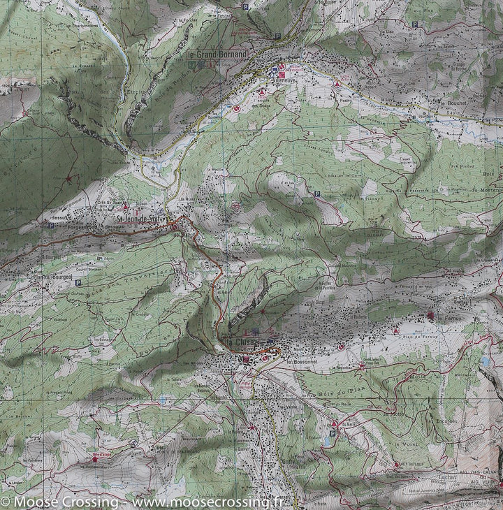 Carte TOP 25 n° 3430 ET - La Clusaz & Grand-Bornand (Alpes) | IGN carte pliée IGN 
