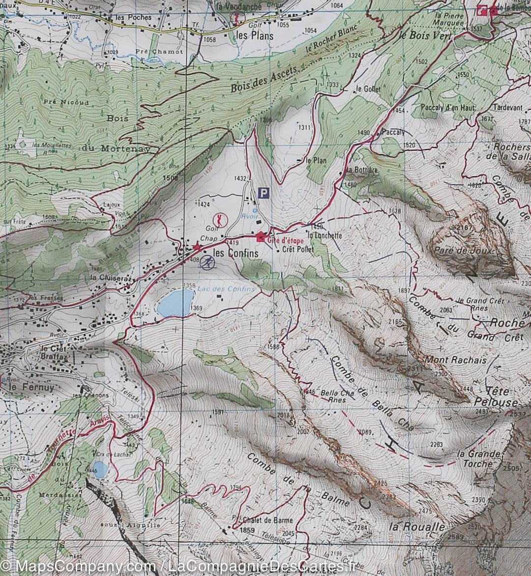 Carte TOP 25 n° 3430 ETR (résistante) - La Clusaz & Grand-Bornand (Alpes) | IGN carte pliée IGN 