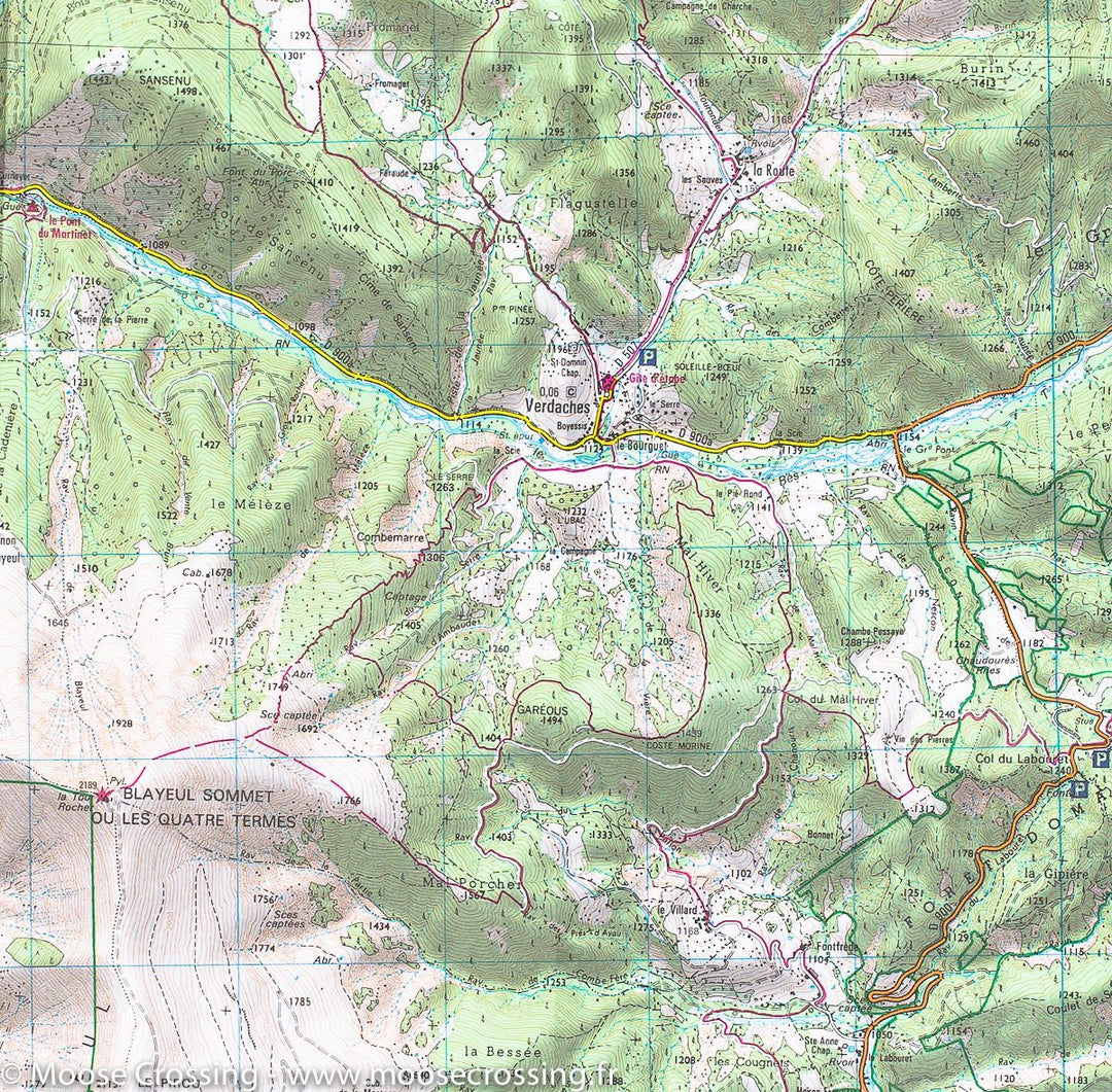 Carte IGN TOP 25 n° 3439 ET - Seyne, Chabanon, Grand Puy (Alpes) - La Compagnie des Cartes