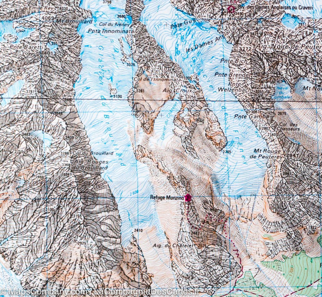 Carte TOP 25 n° 3531 ET - Saint-Gervais-les-Bains & Massif du Mont Blanc | IGN carte pliée IGN 