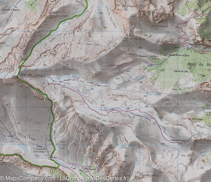 Carte TOP 25 n° 3535 OTR (résistante) - Névache, Mont Thabor, Cols du Galibier et du Lautaret (Alpes) | IGN carte pliée IGN 