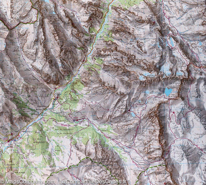 Carte TOP 25 n° 3537 ET - Guillestre, Vars et Risoul (PNR du Queyras, Alpes) | IGN carte pliée IGN 