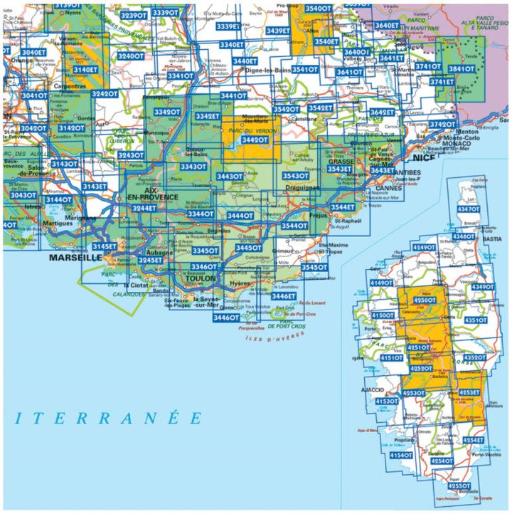 Carte TOP 25 n° 3543 OT - Draguignan | IGN carte pliée IGN 