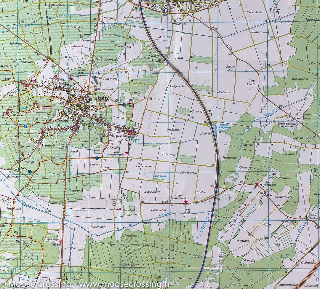 Carte TOP 25 n° 3717 ETR (résistante) - Barr, le Hohwald, Villé & Haute vallée de la Bruche | IGN carte pliée IGN 