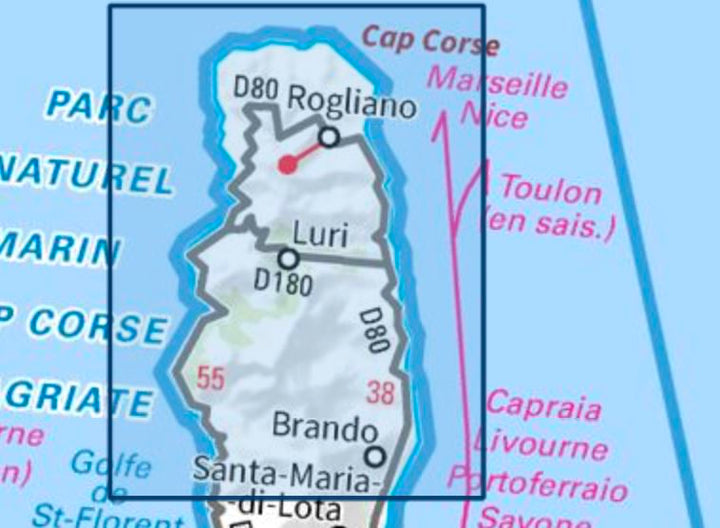 Carte TOP 25 n° 4347 OT - Cap Corse | IGN carte pliée IGN 