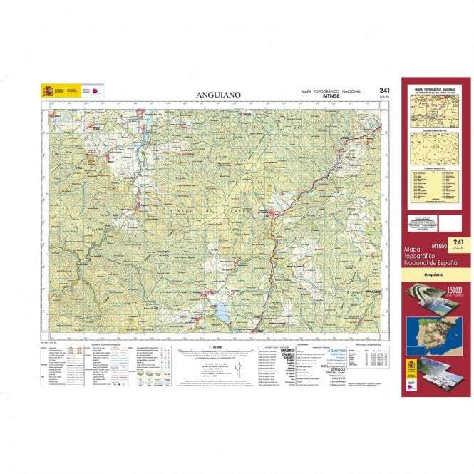 Carte topographique de l'Espagne - Anguiano, n° 0241 | CNIG - 1/50 000 carte pliée CNIG 