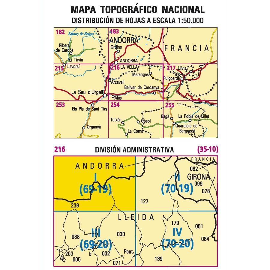 Carte topographique de l'Espagne - Arcavell, n° 0206.1 | CNIG - 1/25 000 carte pliée CNIG 